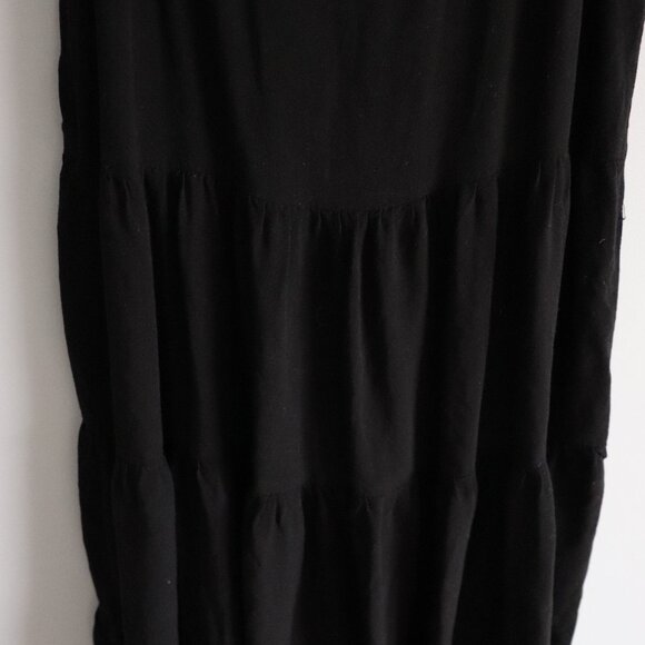 Harlow Women's Black Sz XS Tiered Strappy Relaxed Bohemian Flowy Mini Dress - Picture 7 of 11